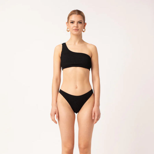 Shady Lady Crinkle One Shoulder Bikini - SU23