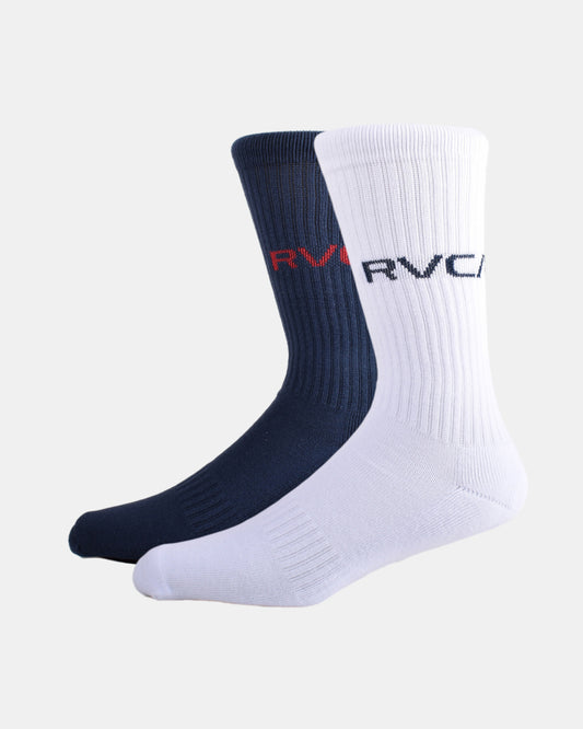 RVCA 2 Pack Basic Logo Crew Sock SU22