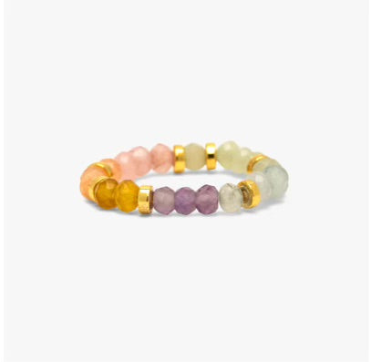 Pura Vida Ombre Rainbow Stretch Ring