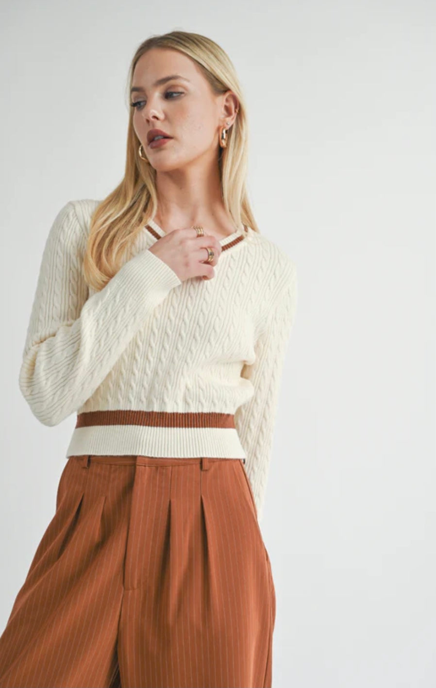 Sage the Label Lois Cable Sweater - FA24