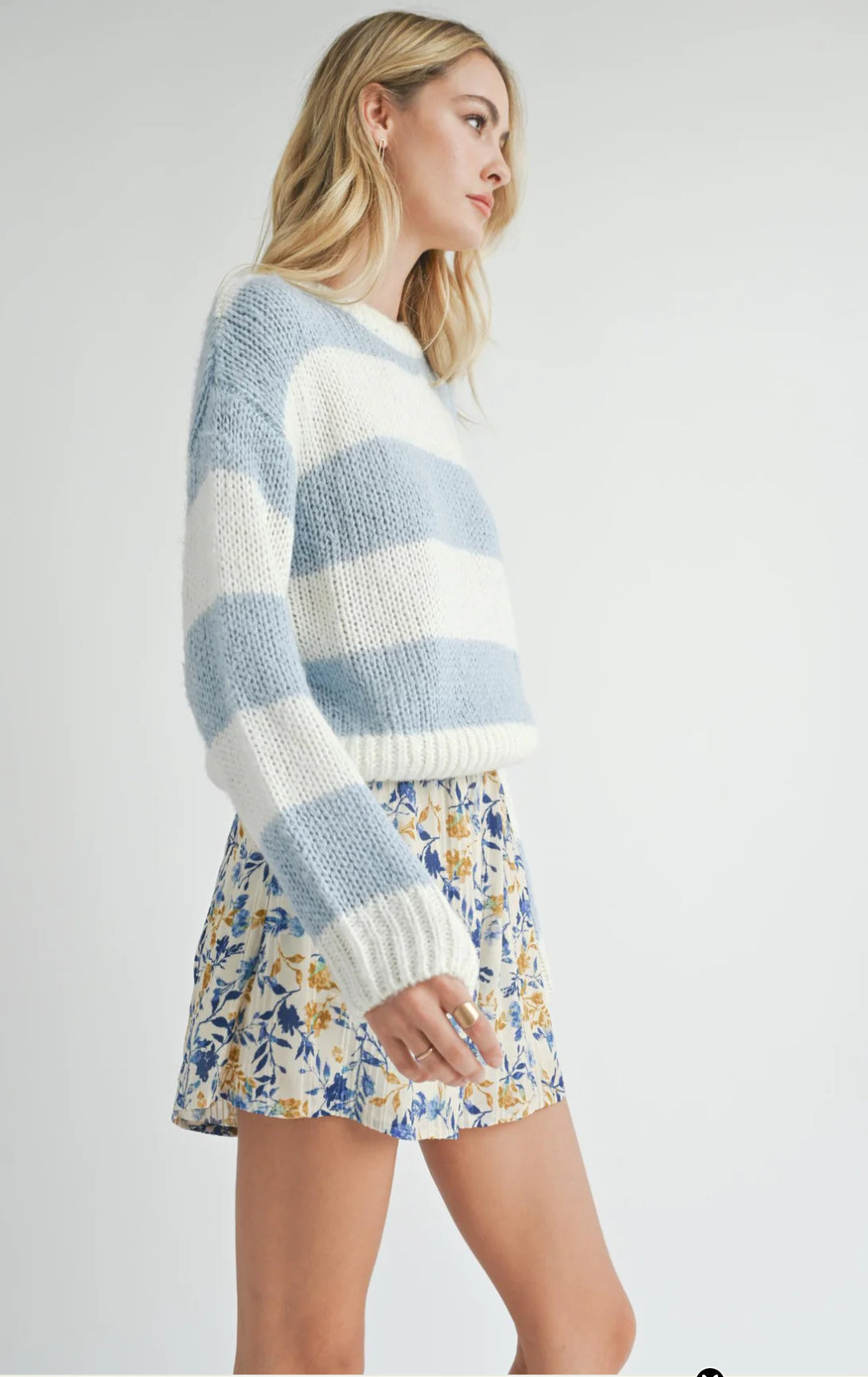 Sadie and Sage Clara Chunk Stripe Sweater - FA24