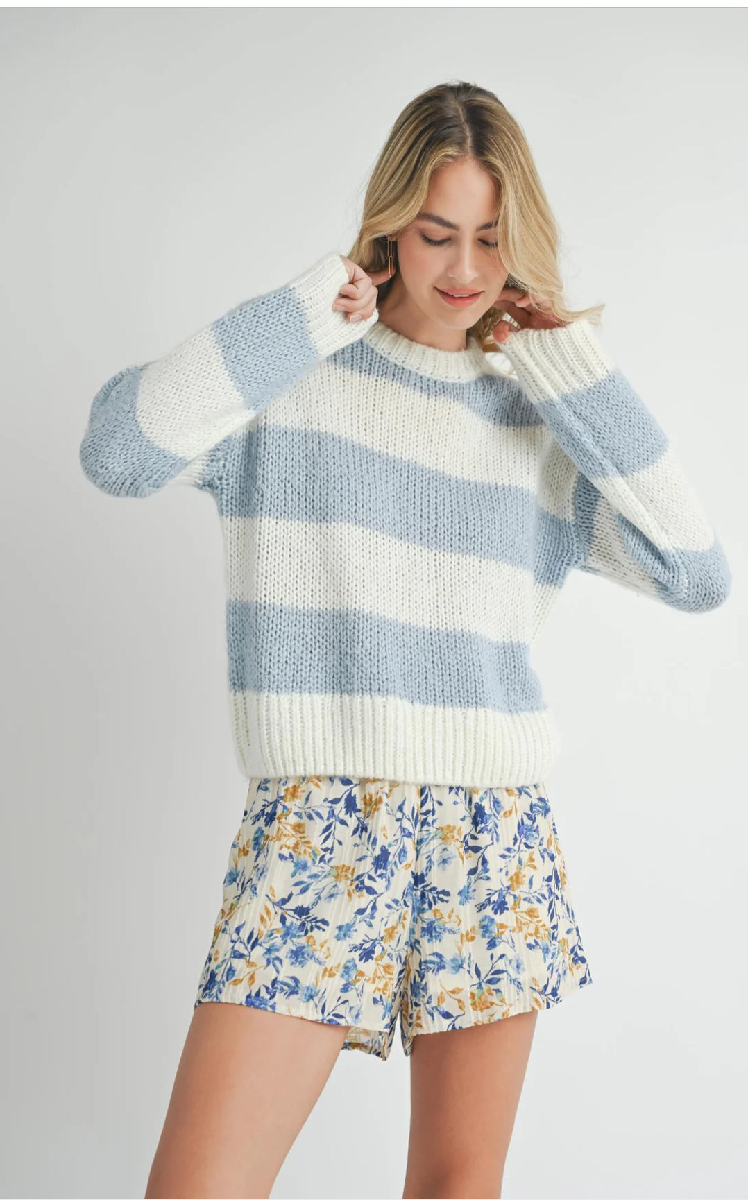 Sadie and Sage Clara Chunk Stripe Sweater - FA24