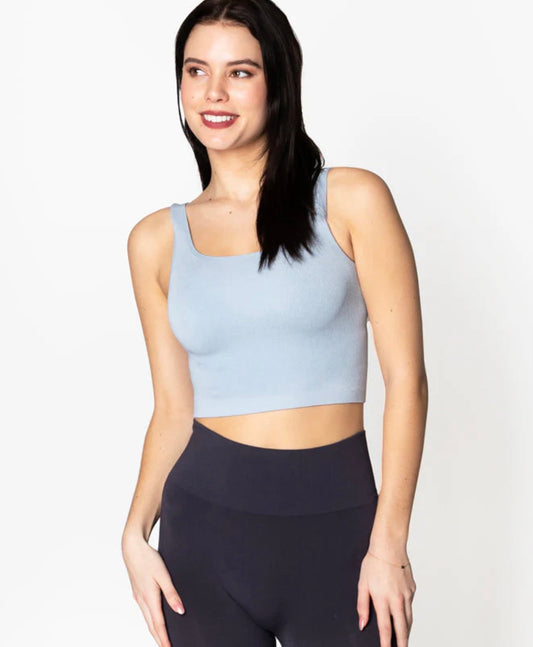 Ćest Moi Bamboo Rib Square Neck Tank - SU24