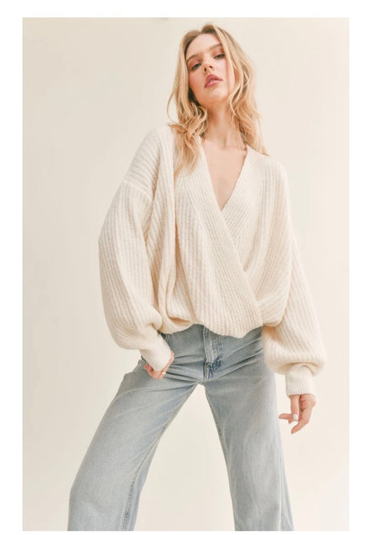 Sage The Label Surplice Sweater - W23