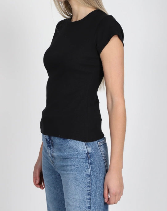 Brunette The Label Ribbed Fitted T-Shirt - FA24