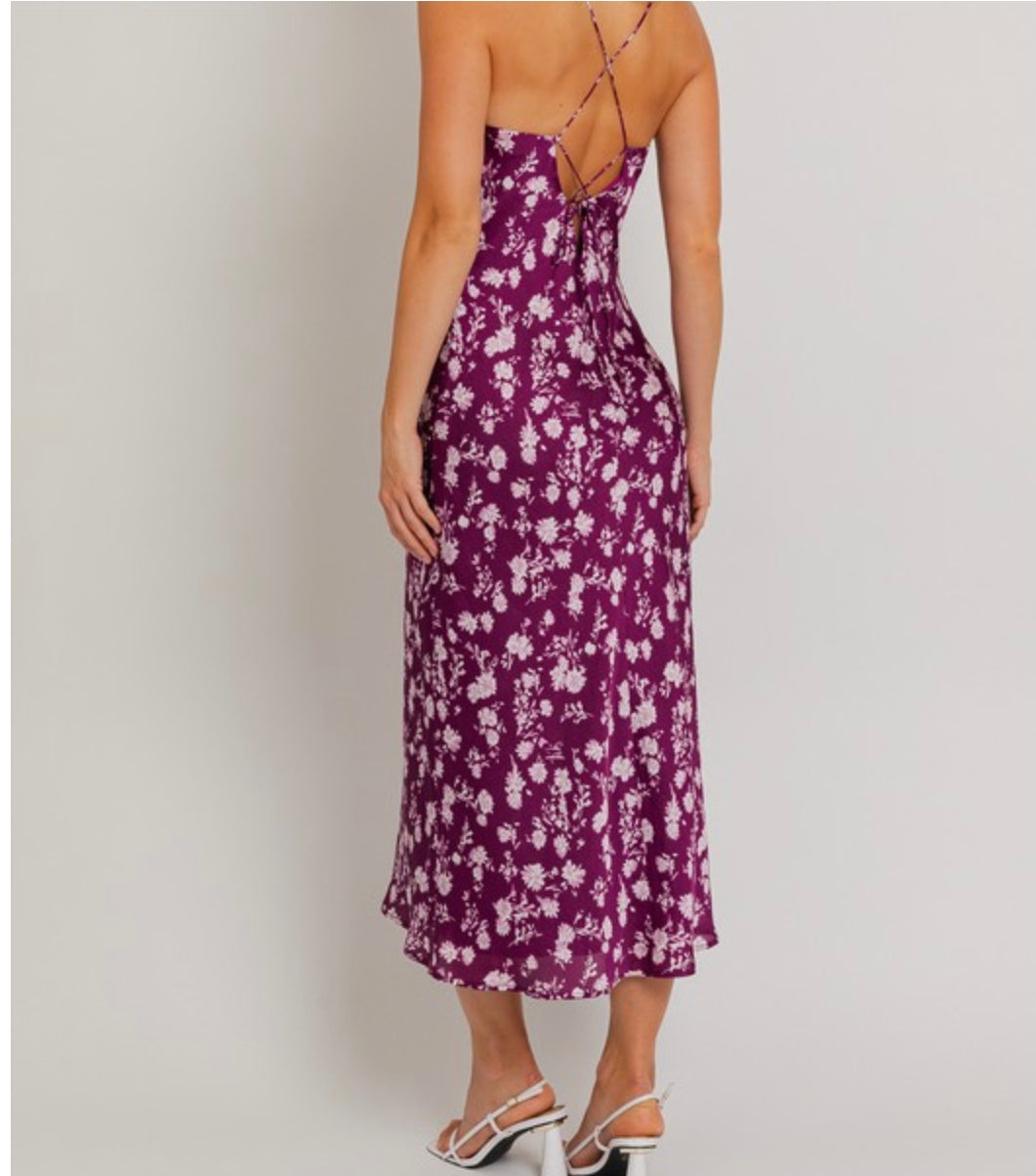 Le Lis Purple Floral Maxi Dress - SP24