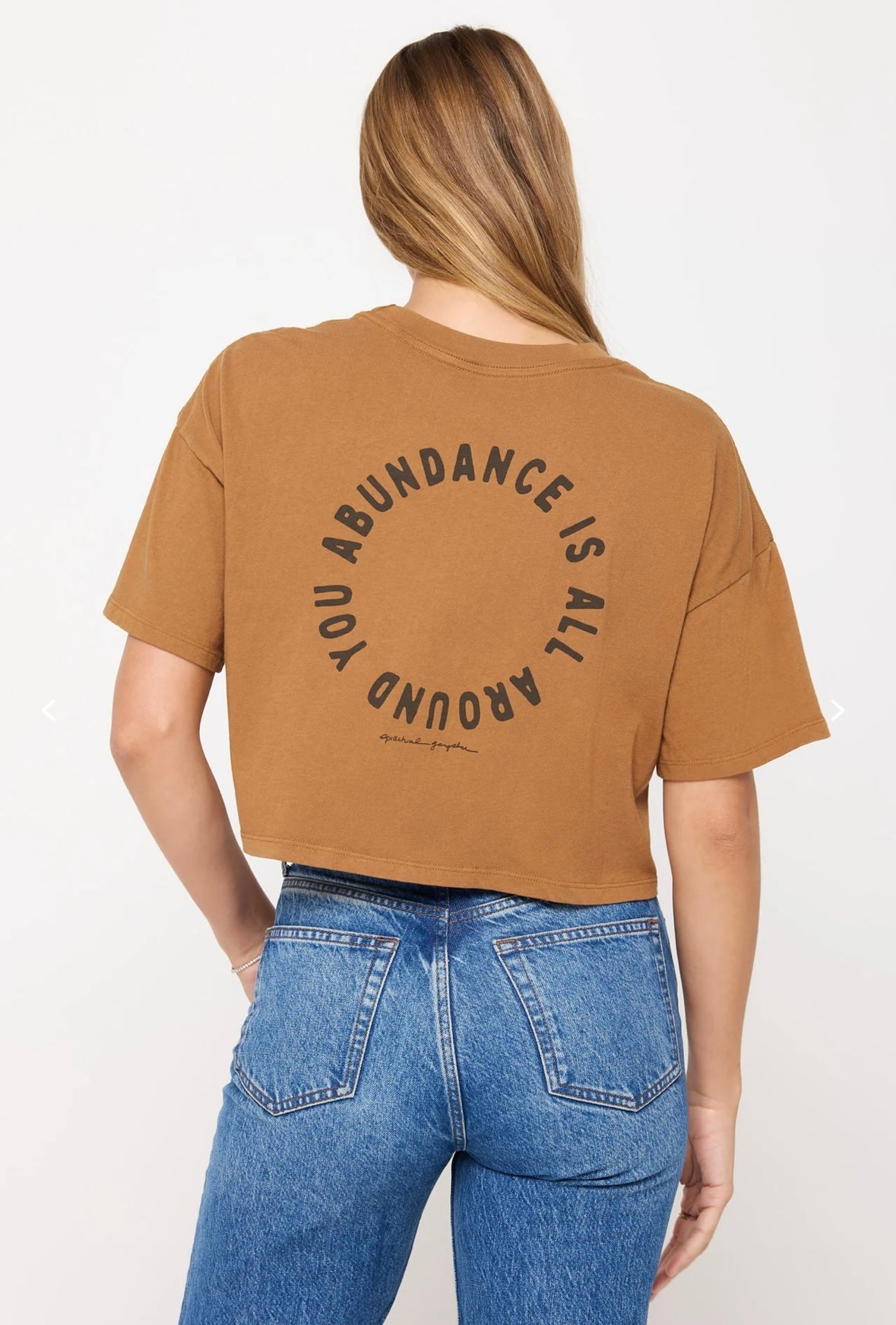 Spiritual Gangster Abundance Kaylee Crop Tee - FA24