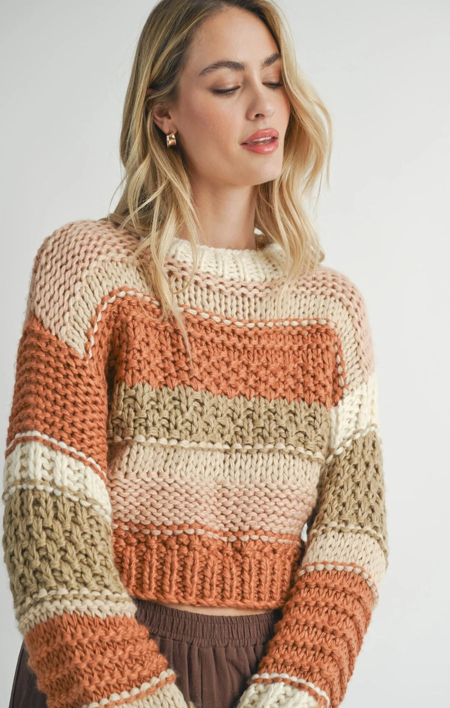 Sadie & Sage Butter Pecan Chunky Sweater - FA24