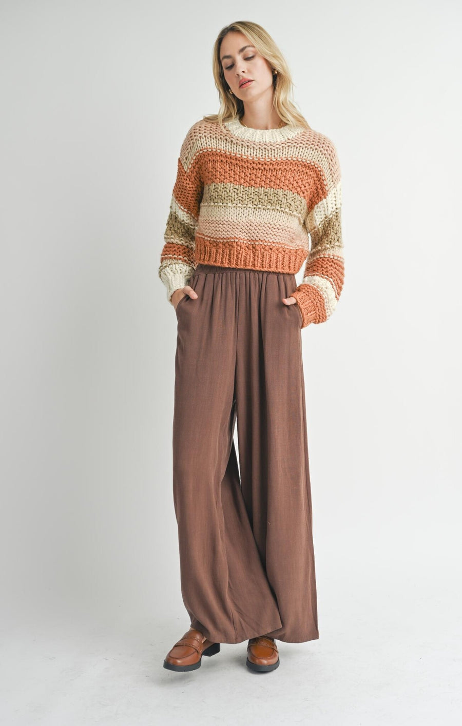 Sadie & Sage Butter Pecan Chunky Sweater - FA24