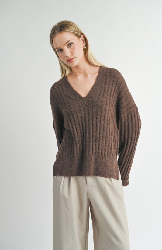 Sage The Label Carli V Neck Pullover - FA24