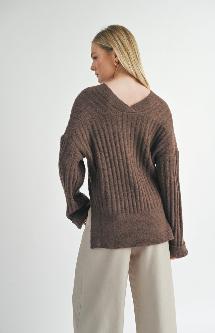 Sage The Label Carli V Neck Pullover - FA24