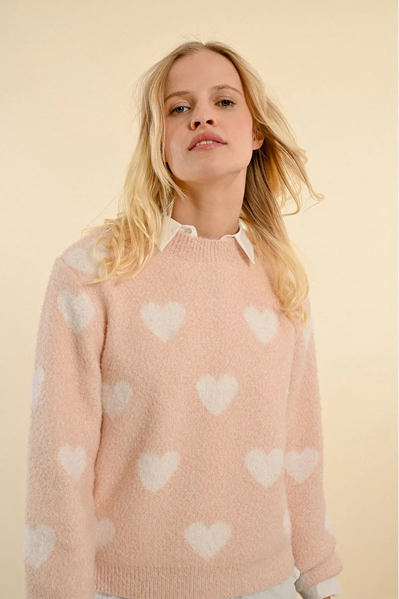 Molly Bracken Heart Knit Sweater - FA24