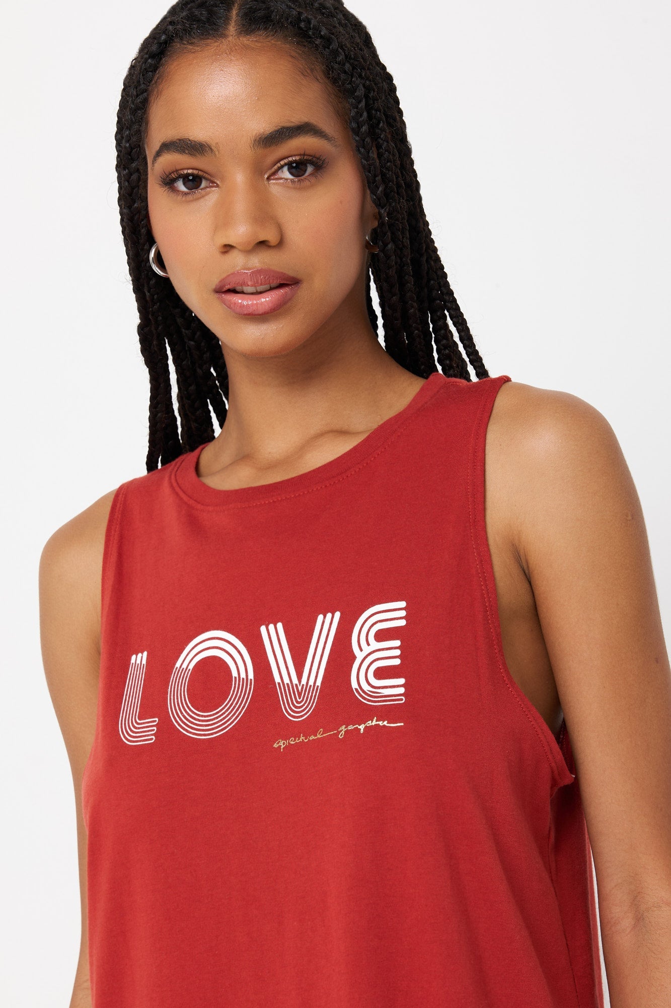 Spiritual Gangster Love Lines Jade Muscle Tank - FA24