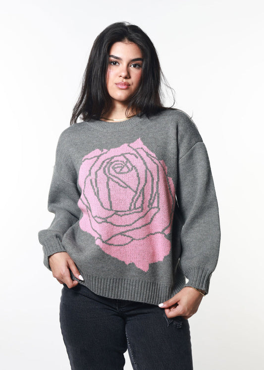 Girl Dangerous Rose Oversized Knit Sweater - W24