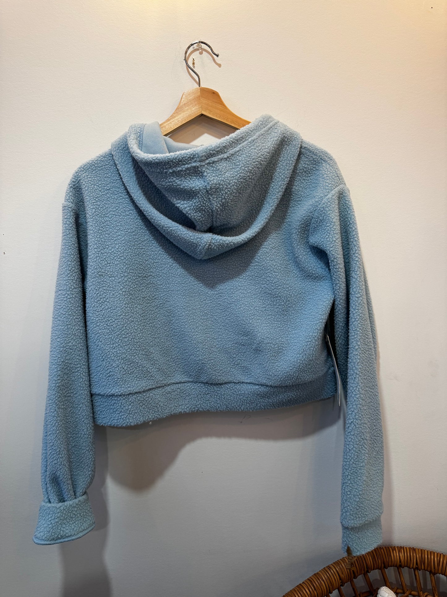 Double Zero Blue Cropped Zip Sweater SMALL SP24