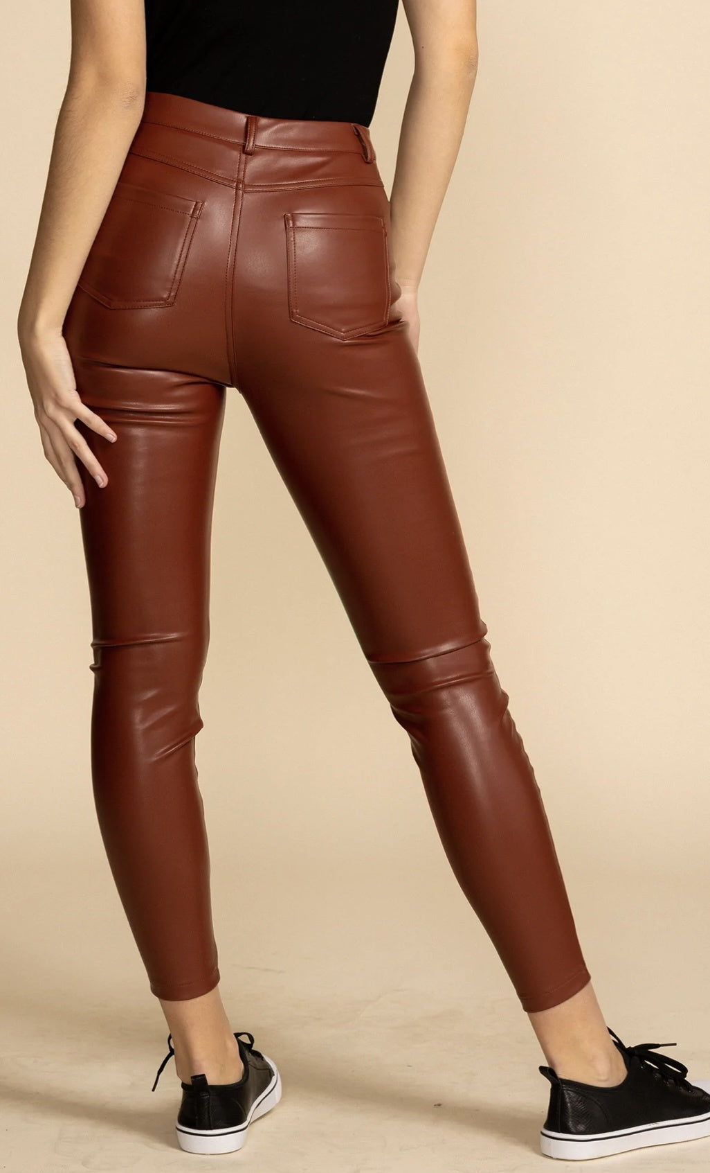 Pink Martini Night Walk Faux Leather Pants