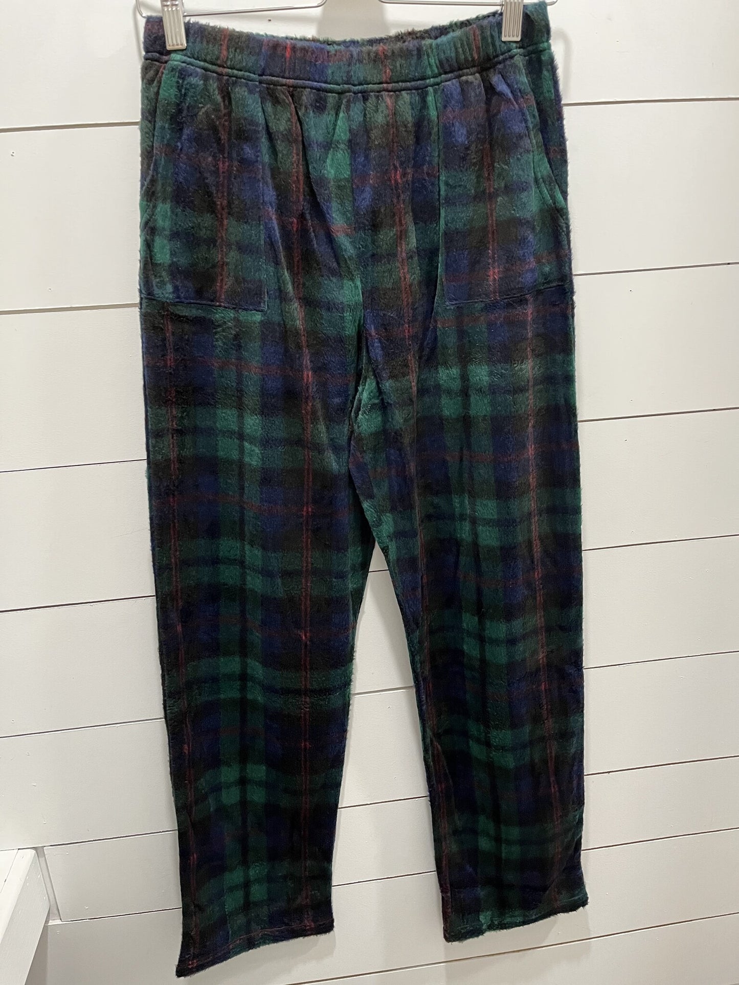 Youmita Fuzzy Plaid Pj Pants W22