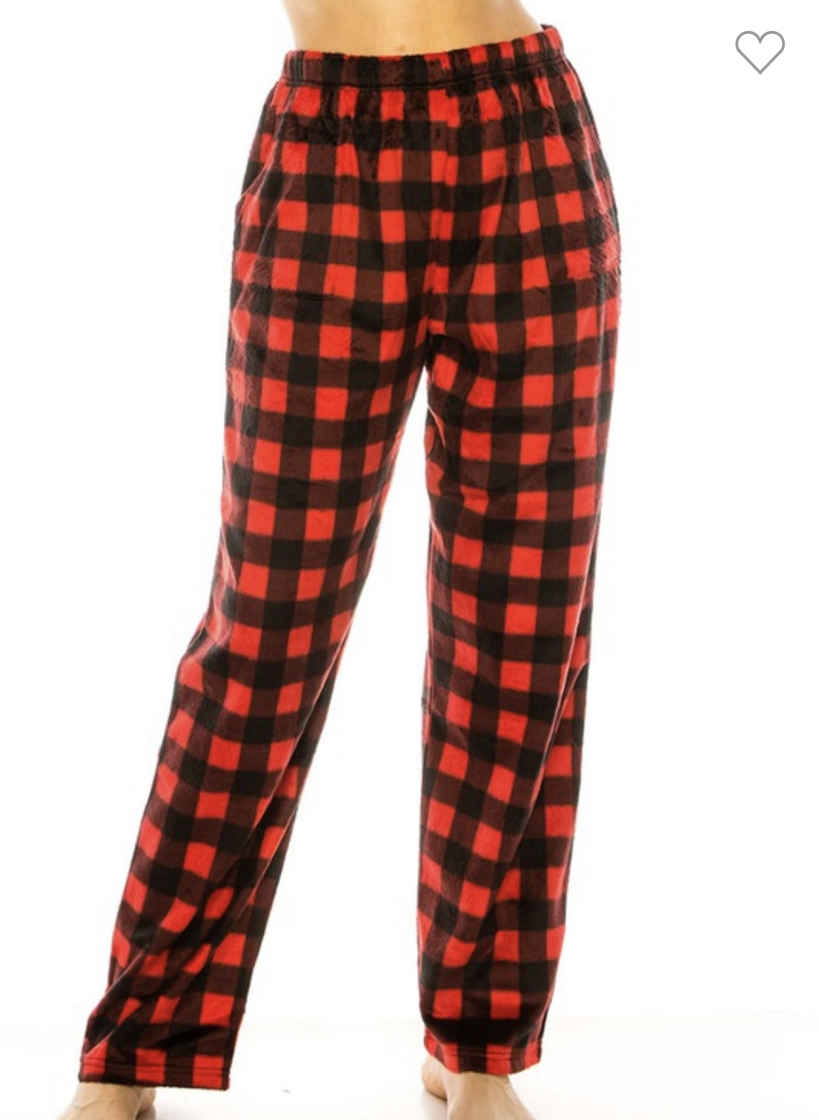 Youmita Fuzzy Plaid Pj Pants W22